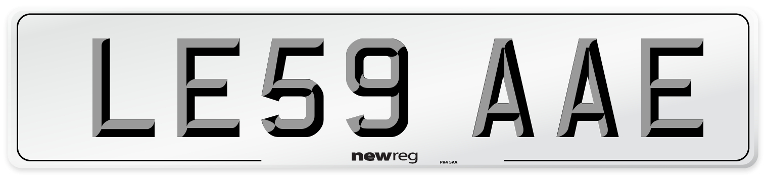 LE59 AAE Number Plate from New Reg